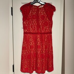 Altar'd State Red Lace Dress